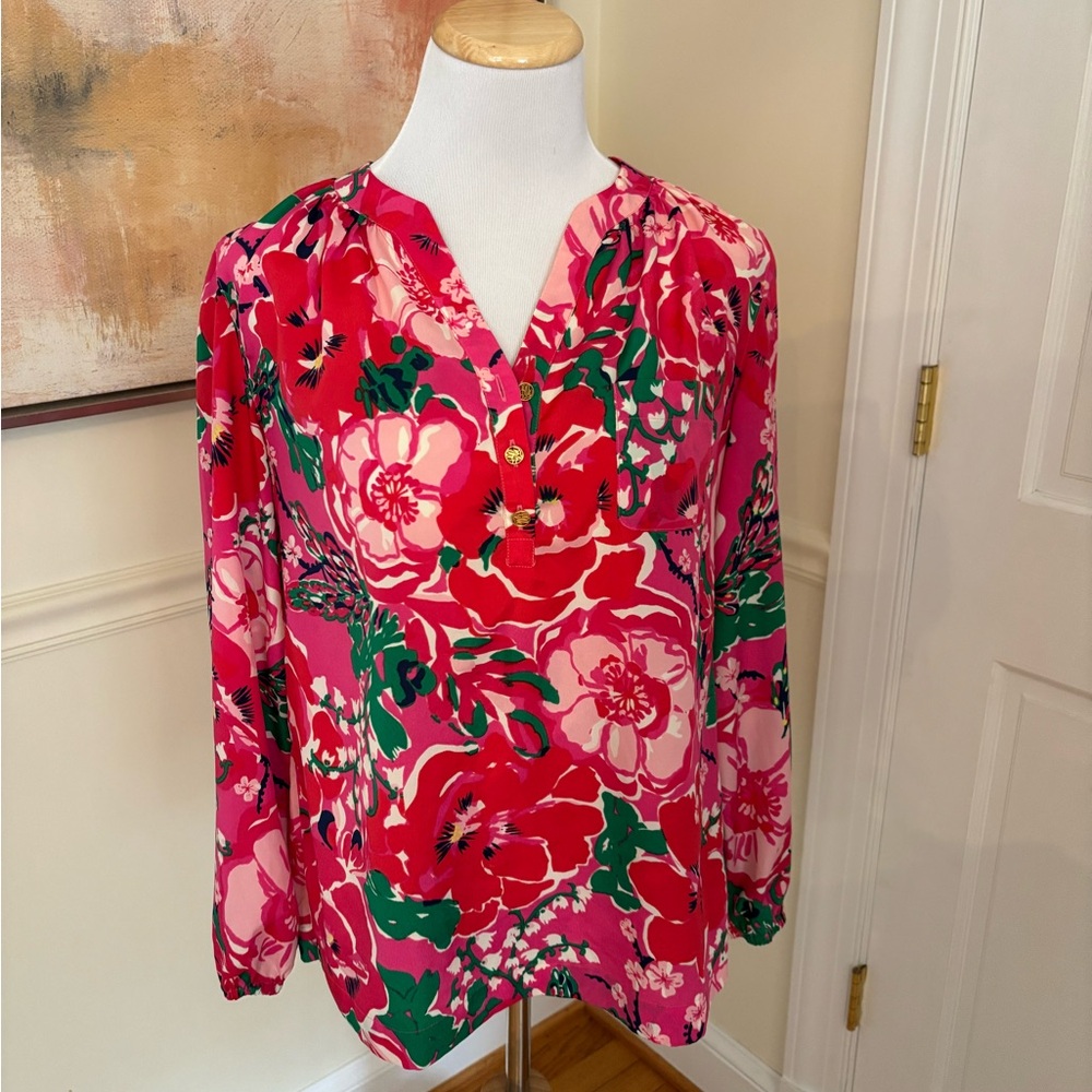 Floral Pink and Green Garment